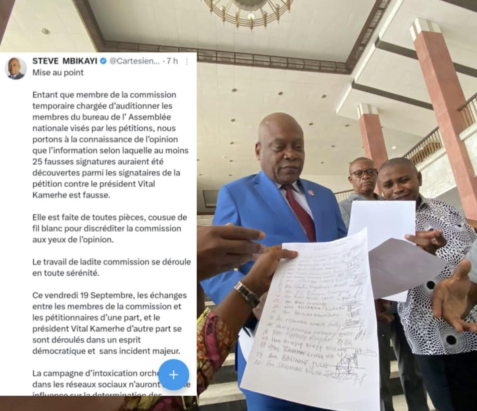 Pétition contre Vital Kamerhe : Steve Mbikayi dénonce une “fausse polémique”